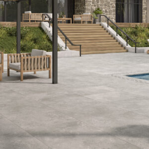 carrelage en grès cérame imitation béton ROCKLAND GREY 60X90 CM RC 20 MM